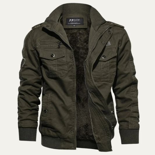 Waterproof Mens Military Bomber Jacket with Multiple Pockets - OutfitLondon