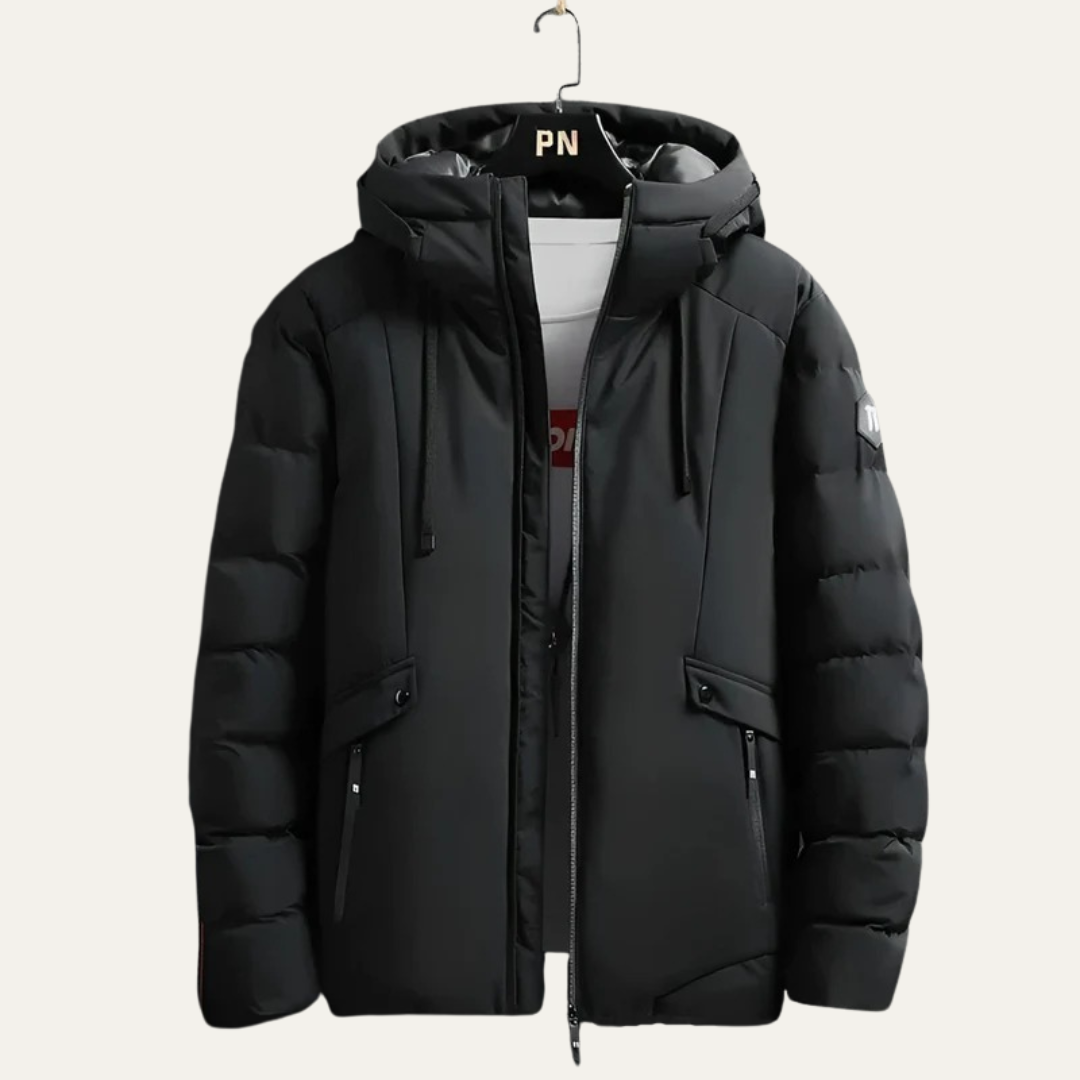 Warm Men's Full Zip Padded Parka Jacket