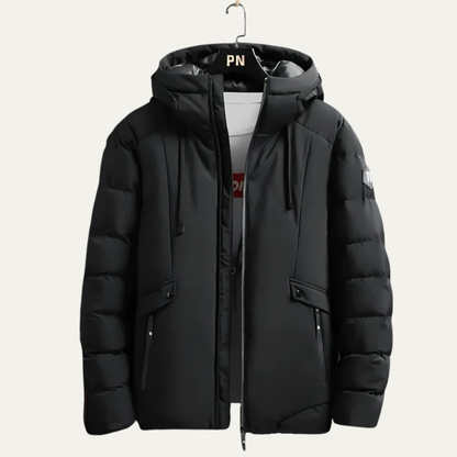 Warm Men's Full Zip Padded Parka Jacket