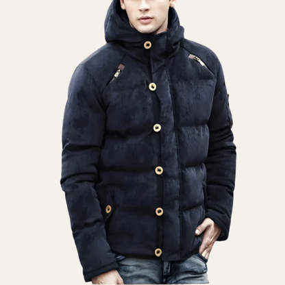 Warm Waterproof Hooded Puffer Coat for Men