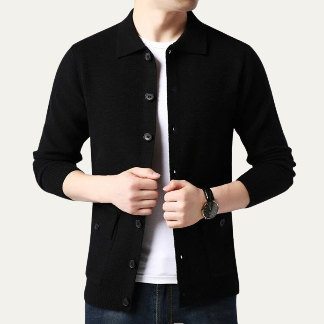 Men's Casual Button Cardigan Sweater