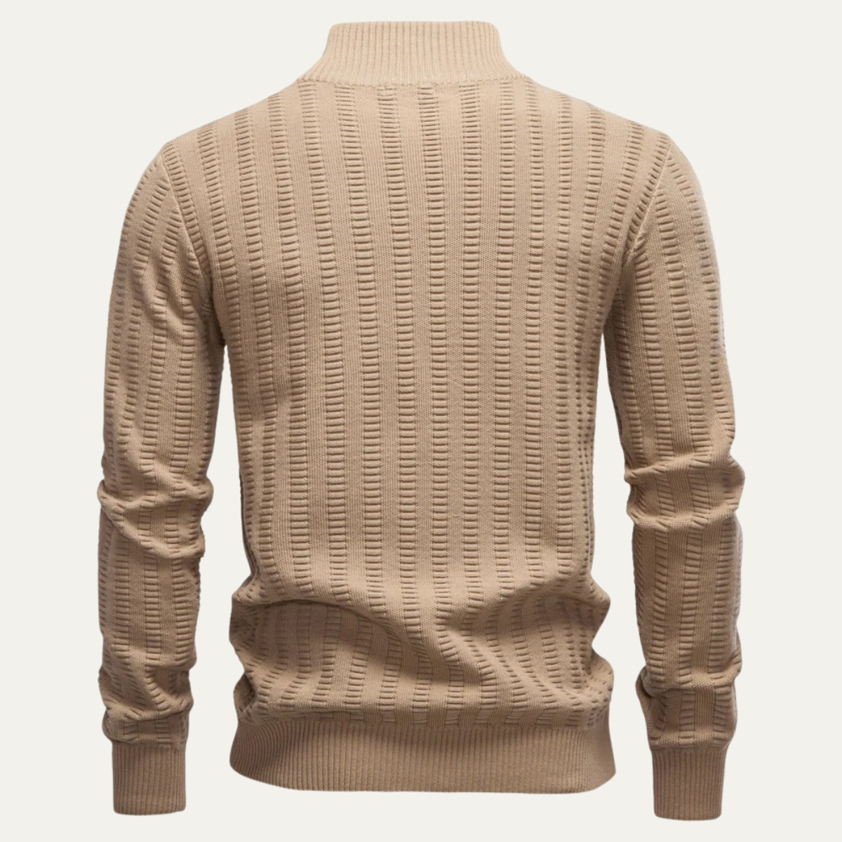 Warm Men's Half Zip Knitted Sweater