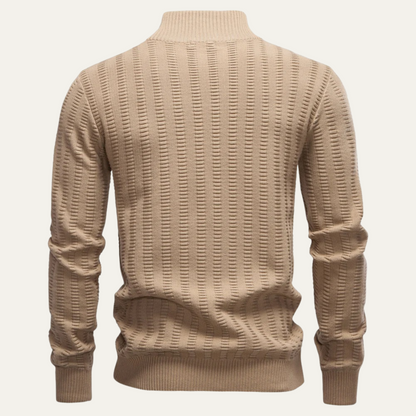 Warm Men's Half Zip Knitted Sweater