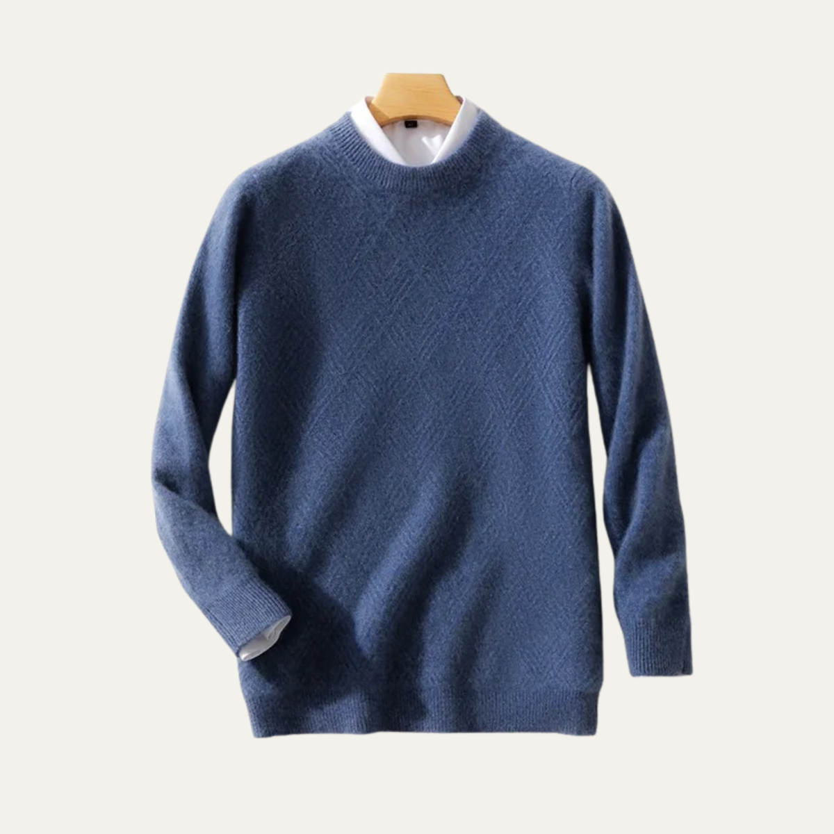 Cozy Men's Thick Cable Knit Wool Sweater