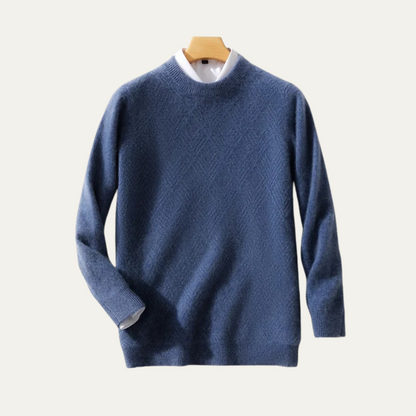 Cozy Men's Thick Cable Knit Wool Sweater