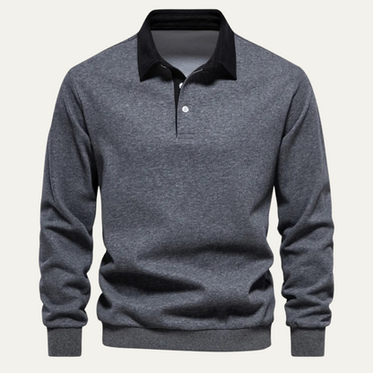 Classic Men's Relaxed Fit Polo Neck Sweater