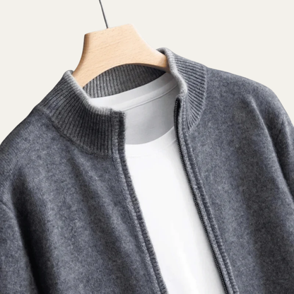 Men's Slim Fit Zipper Cardigan Sweater