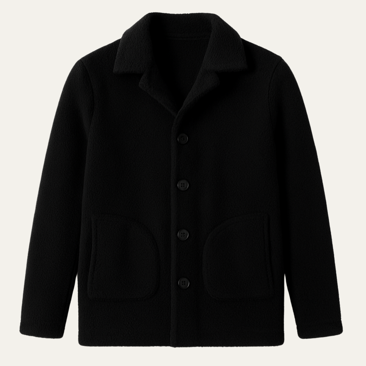Men's Thick Insulated Fleece Coat with Pockets - OutfitLondon