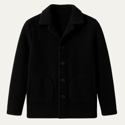 Men's Thick Insulated Fleece Coat with Pockets - OutfitLondon