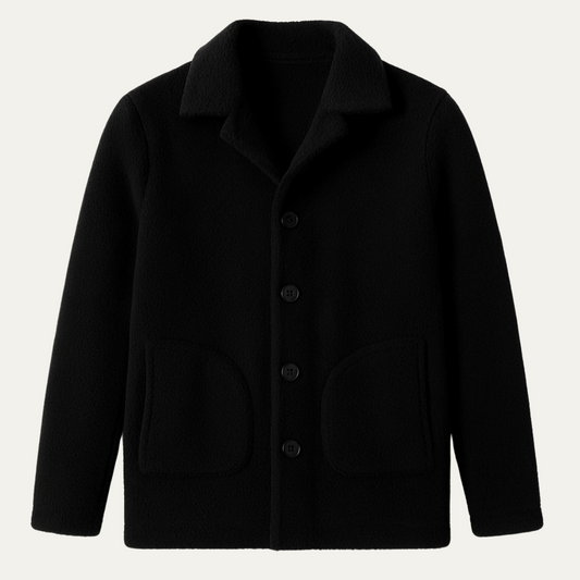 Men's Thick Insulated Fleece Coat with Pockets - OutfitLondon