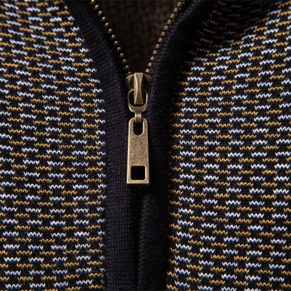 Stylish Men's Quarter Zip Knit Sweater