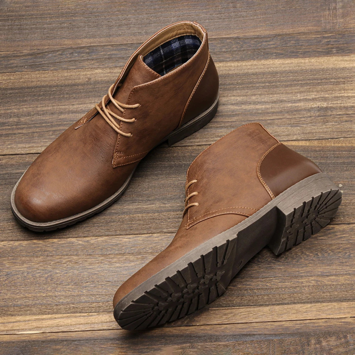 Classic Men's Leather Lace Up Boots