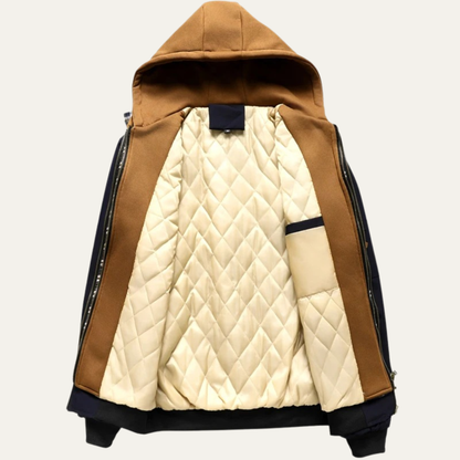 Warm Mens Fleece Hooded Winter Jacket