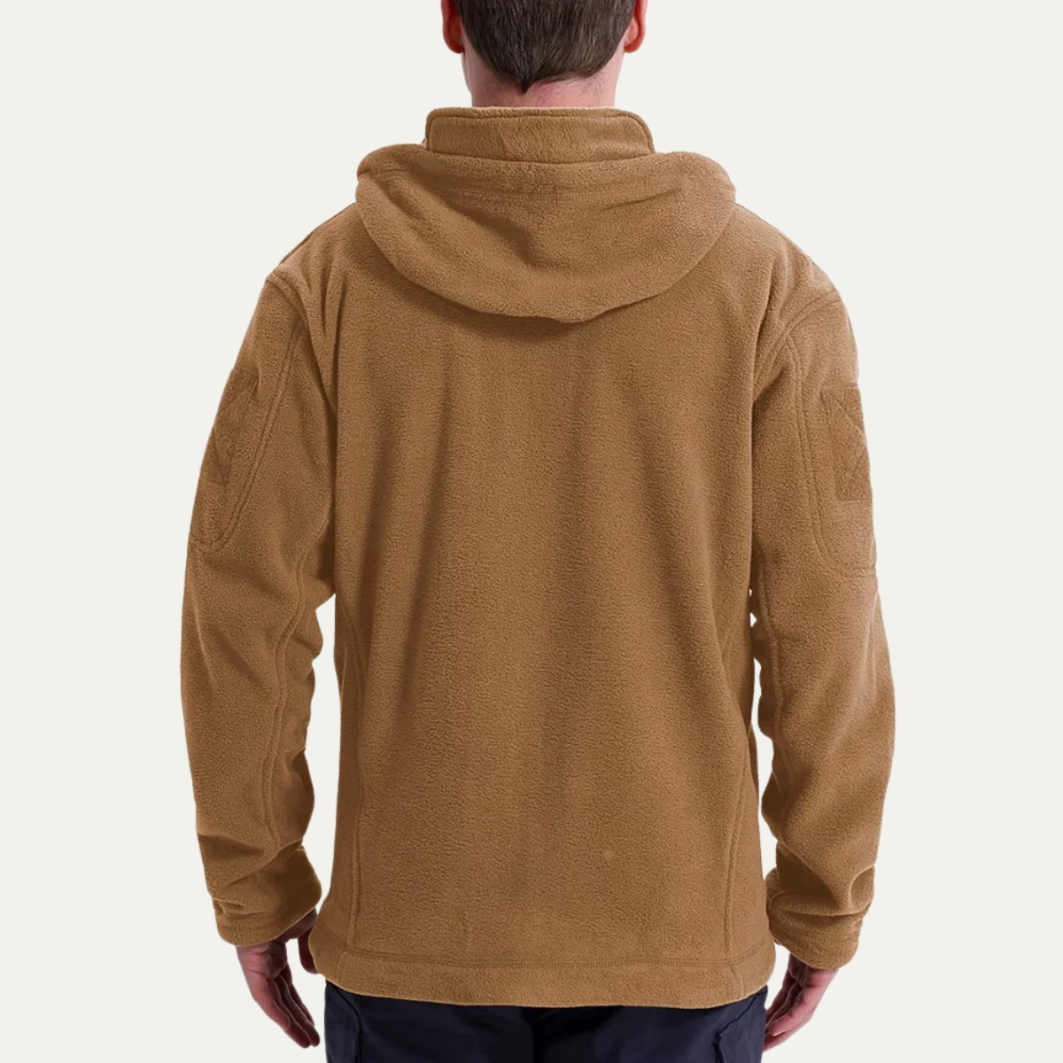 Warm Fleece Hooded Jacket for Men with Multiple Pockets