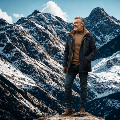Warm Insulated Men's Fleece Coat - OutfitLondon