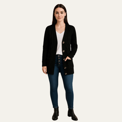 Soft Button Front Knit Women's Cardigan