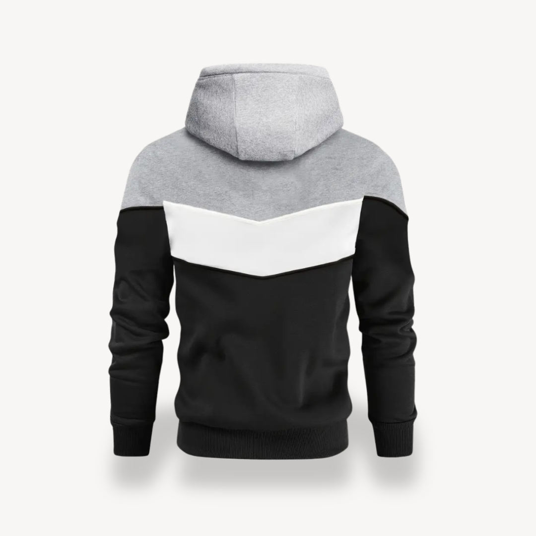 Fashionable Contrast Hooded Sweatshirt