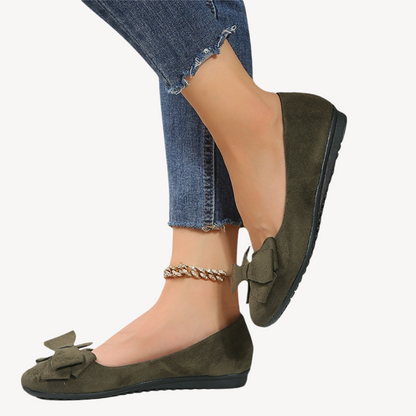 Ladies Soft Bow Ballet Shoes