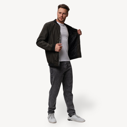 Slim Fit Water Resistant Bomber Jacket