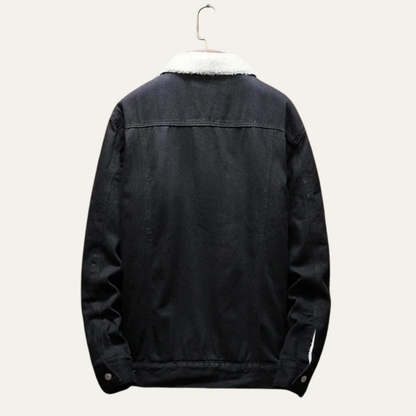 Warm Men's Fleece Lined Denim Coat
