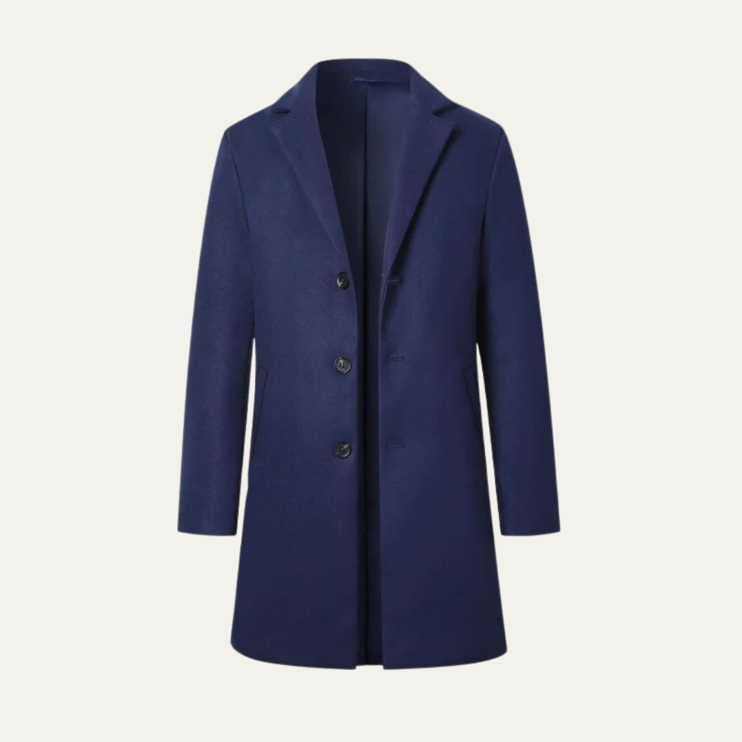 Men's Traditional Full Length Wool Coat