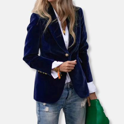 Classic Fit Blazer with Gold Buttons