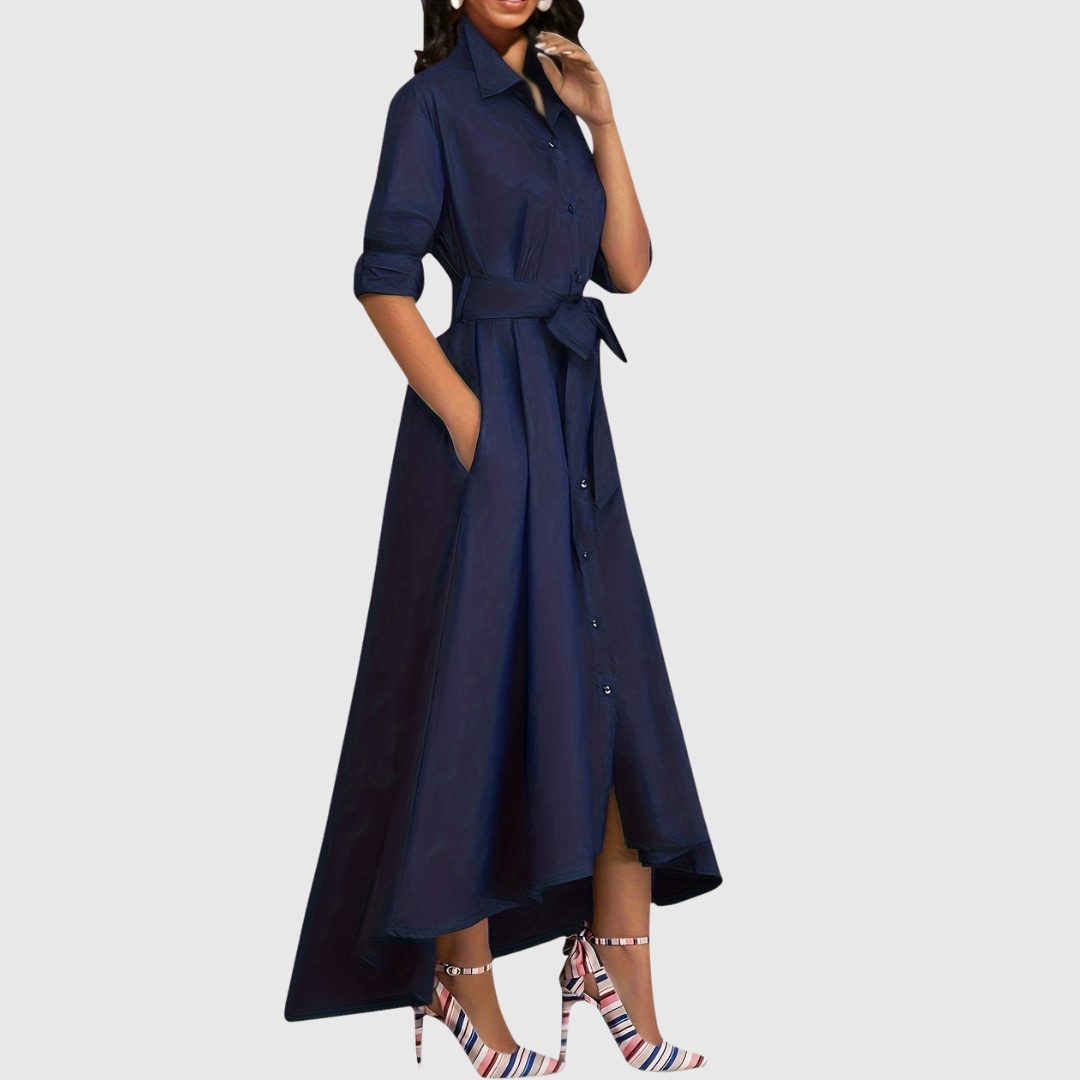 Chic Long Sleeve Maxi Dress