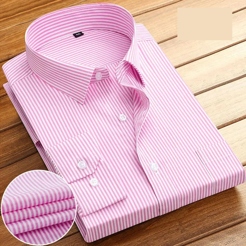Traditional Mens Formal Striped Button Down Shirt