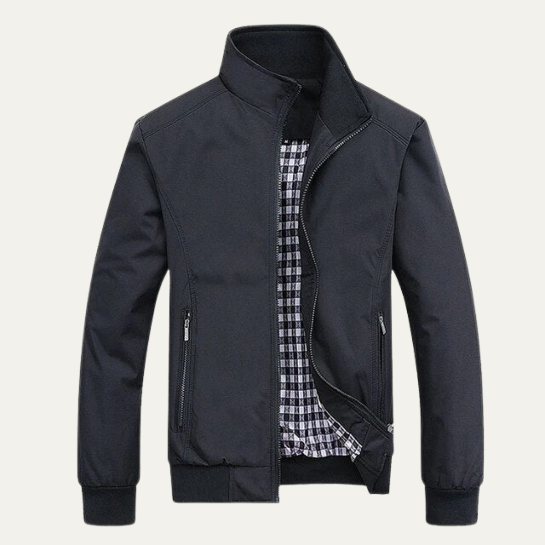 Men's Breathable Casual Checked Bomber Coat