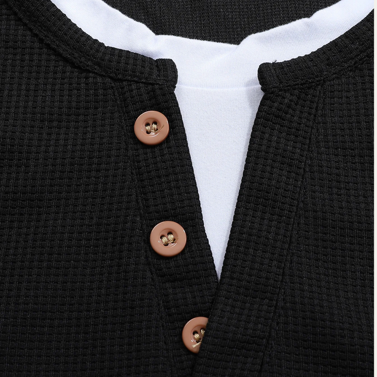 Relaxed Fit Men's Waffle Knit Casual Shirt
