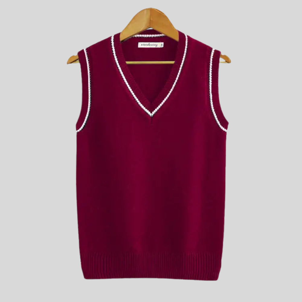 Men's Warm Crew Neck Vest Sweater