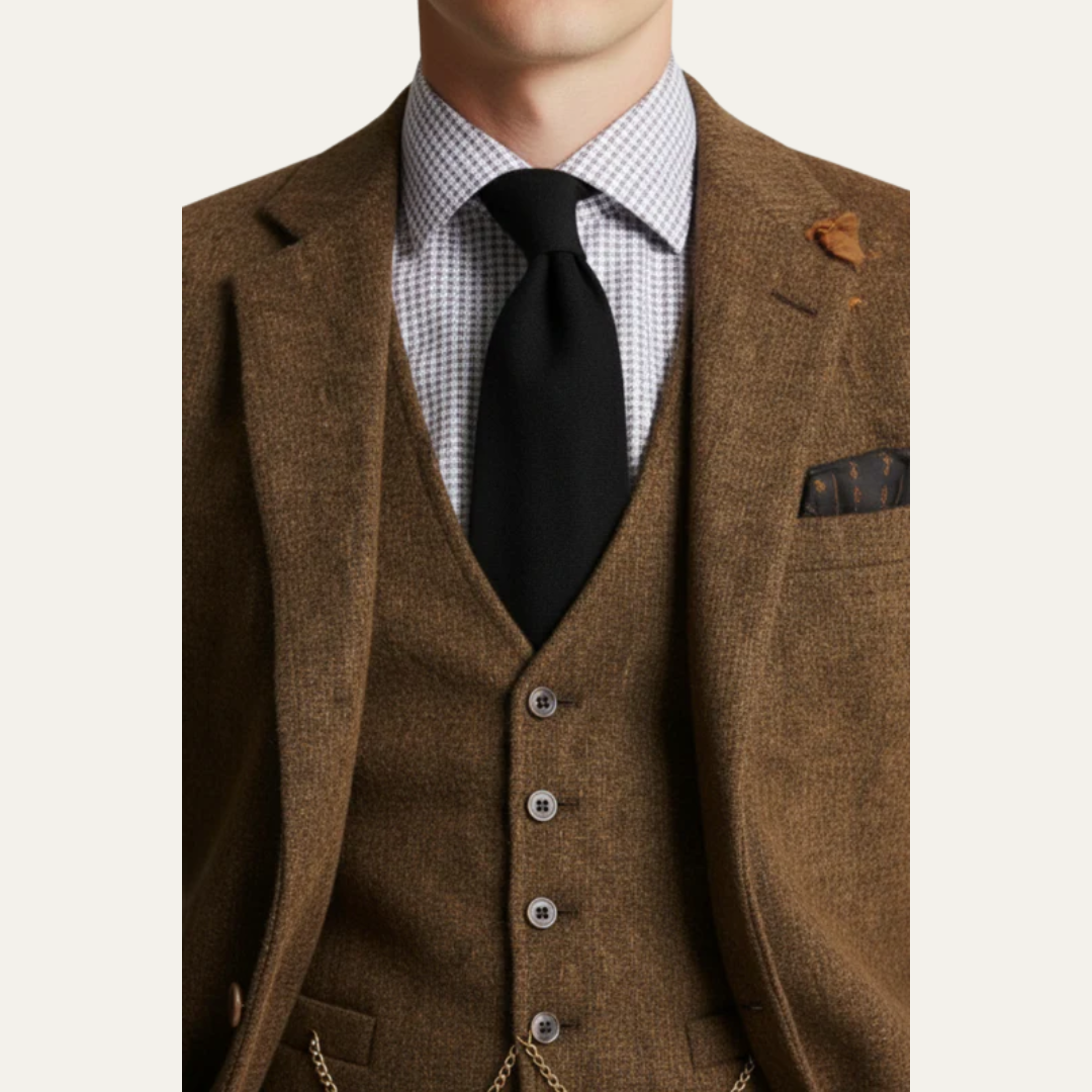 Classic Wool Three Piece Business Suit