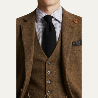 Classic Wool Three Piece Business Suit