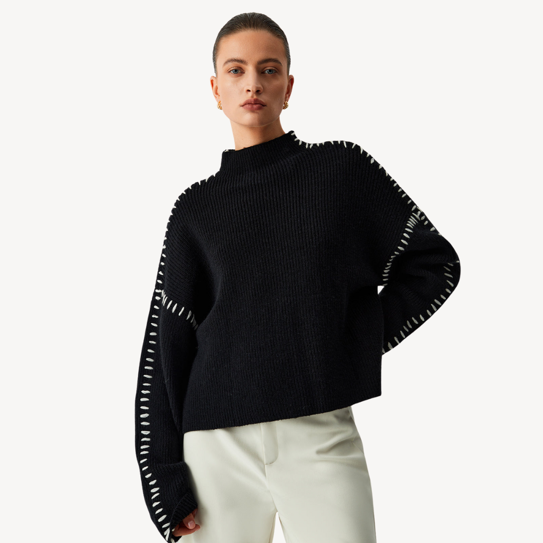 Ladies' Cable Pattern Crew Neck Sweater
