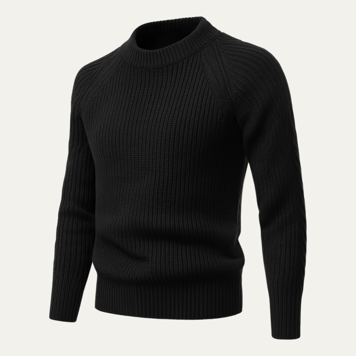 Men's Crew Neck Thick Cable Knit Jumper Sweater