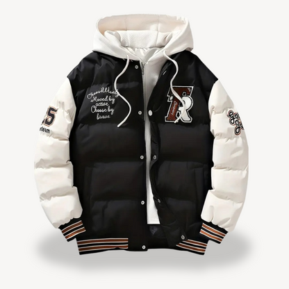 Waterproof Mens Insulated Hooded Jacket