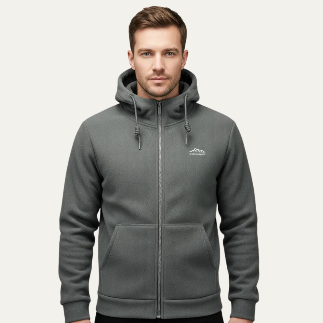Warm Outdoor Fleece Zip Up Hoodie - OutfitLondon