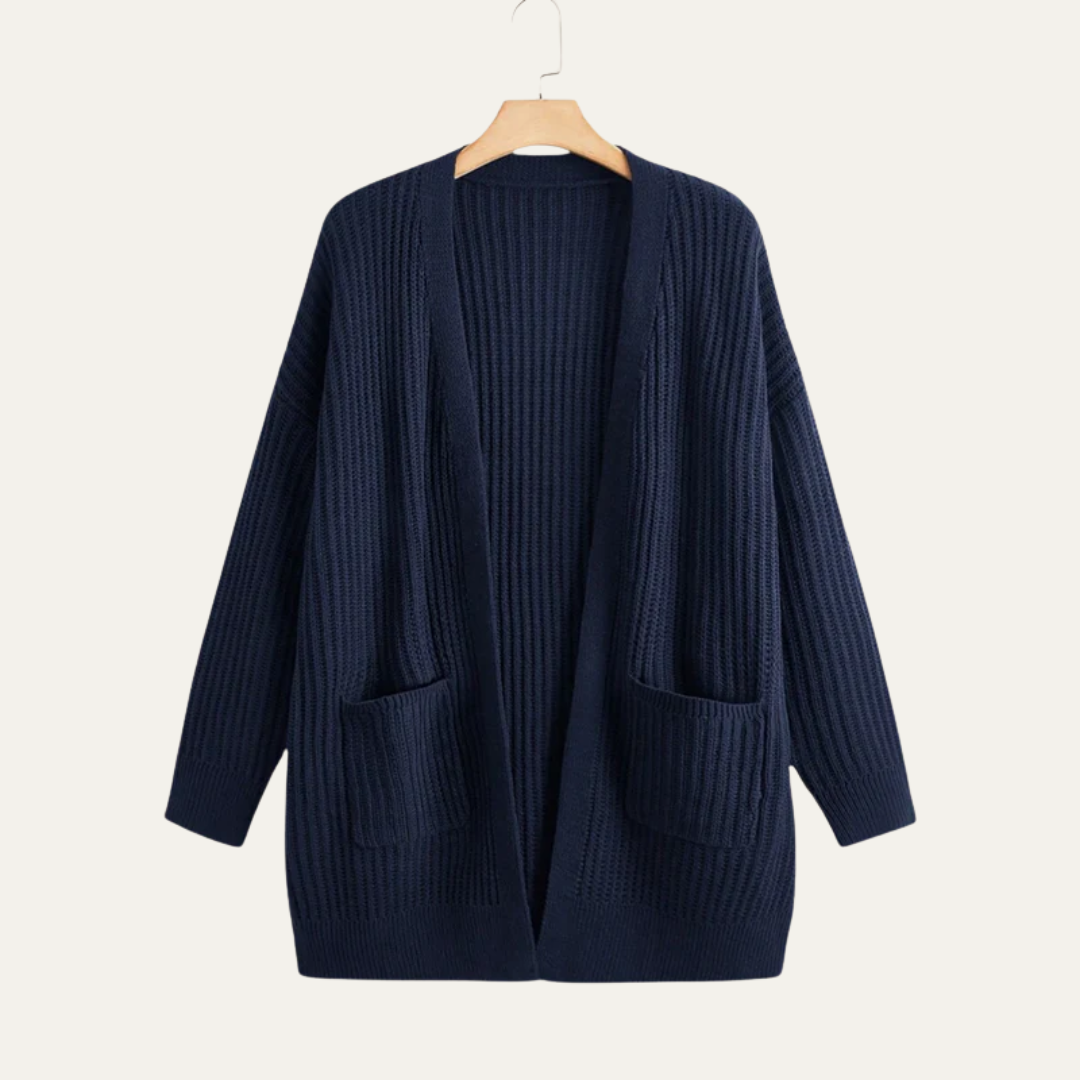 Soft Oversized Ribbed Women's Cardigan
