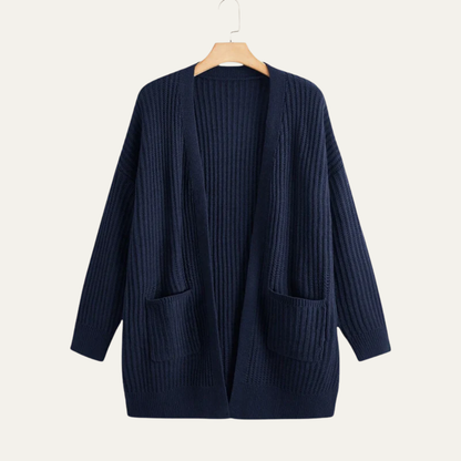 Soft Oversized Ribbed Women's Cardigan