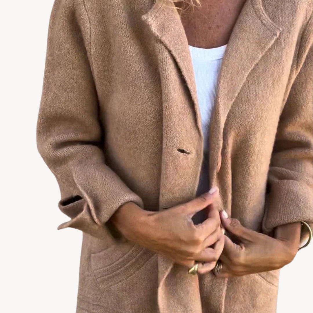 Ladies Warm Winter Overcoat with Buttons
