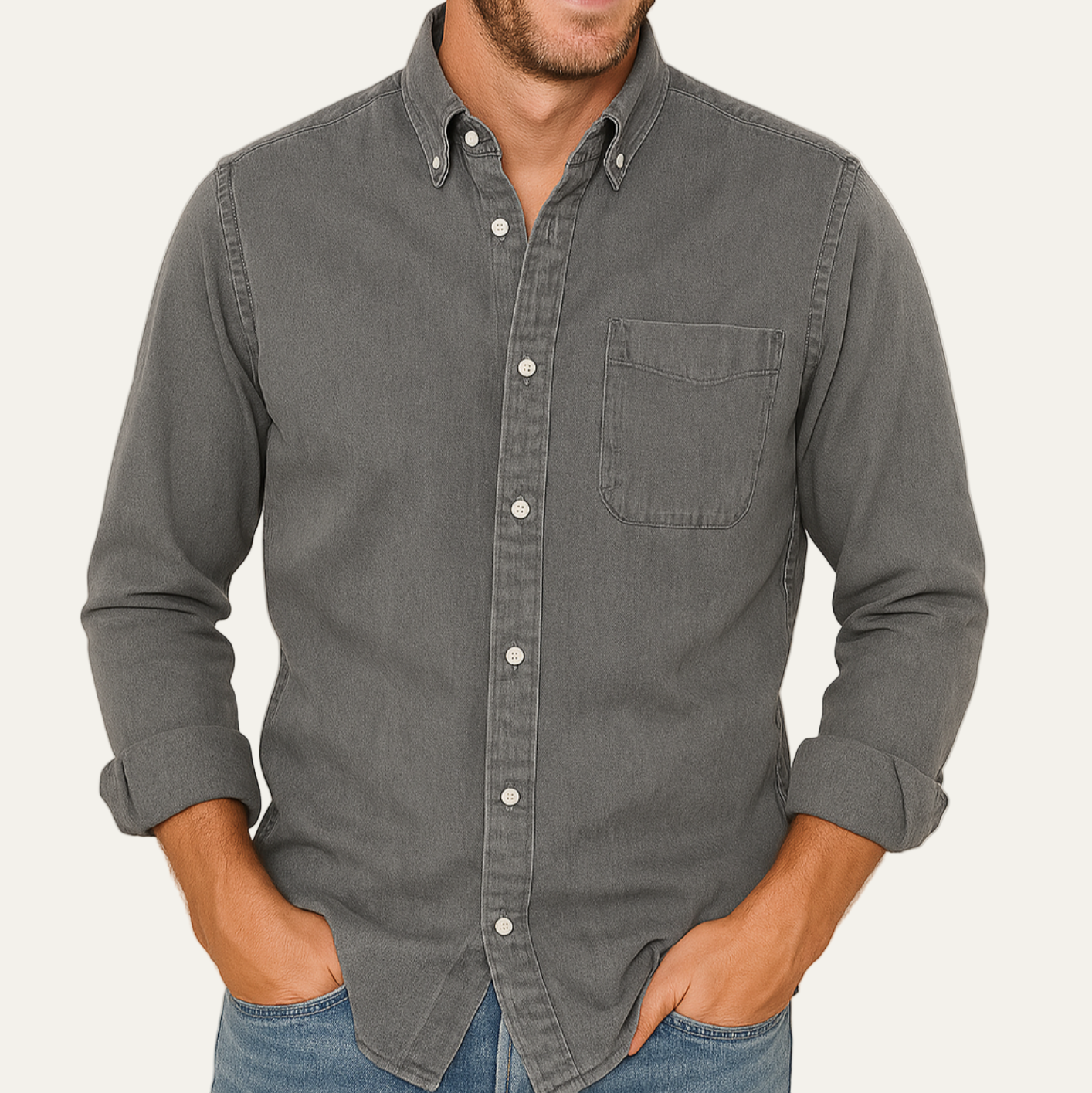 Men's Classic Relaxed Fit Dress Shirt
