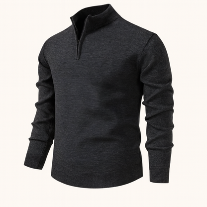 Classic Mens Quarter Zip Sweater