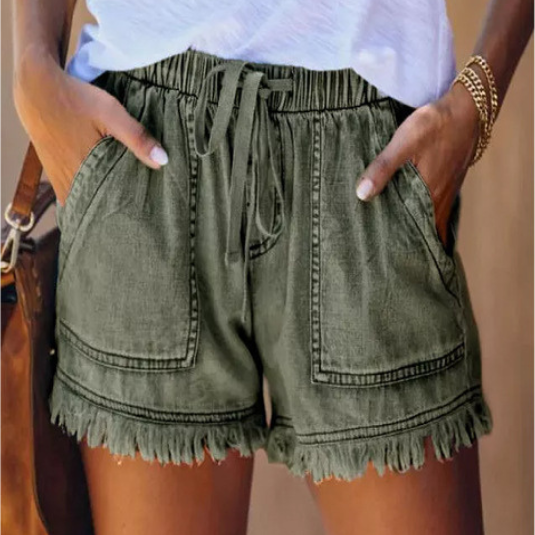Comfortable Elastic Waist Relaxed Fit Shorts