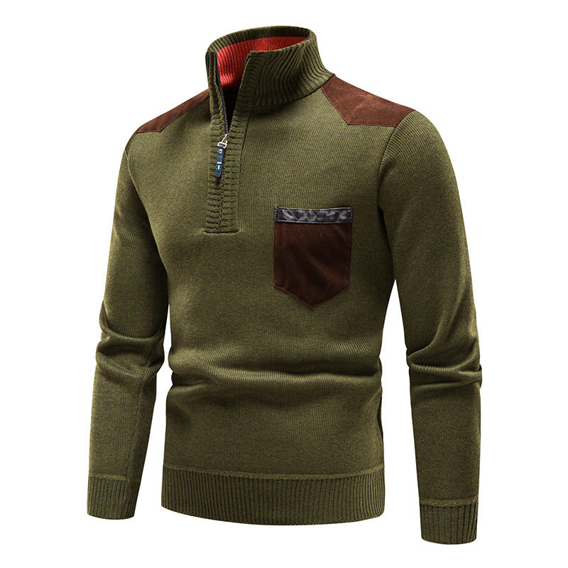 Casual Quarter Zip Fleece Pullover Jacket