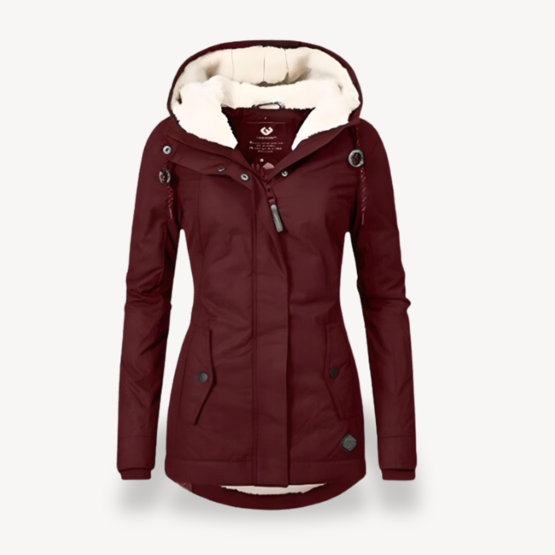 Ladies Warm Waterproof Parka Coat with Hood