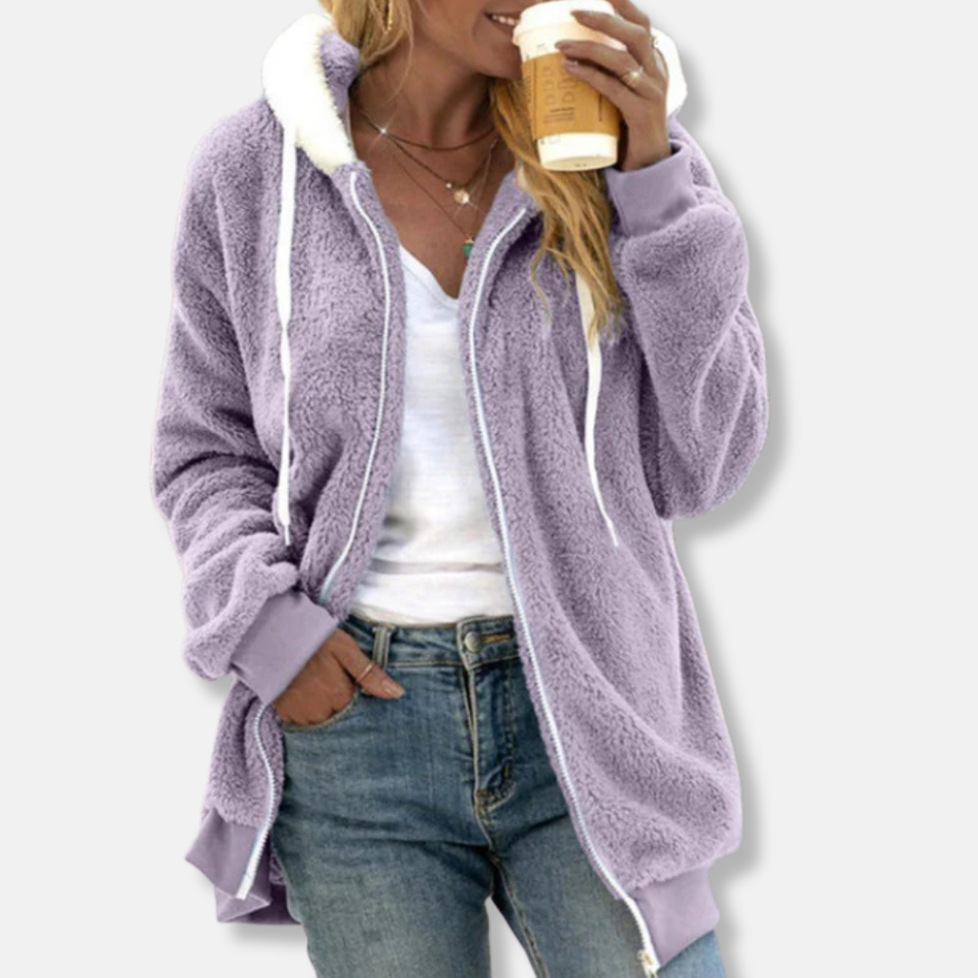 Relaxed Fit Zip Up Hoodie Jacket