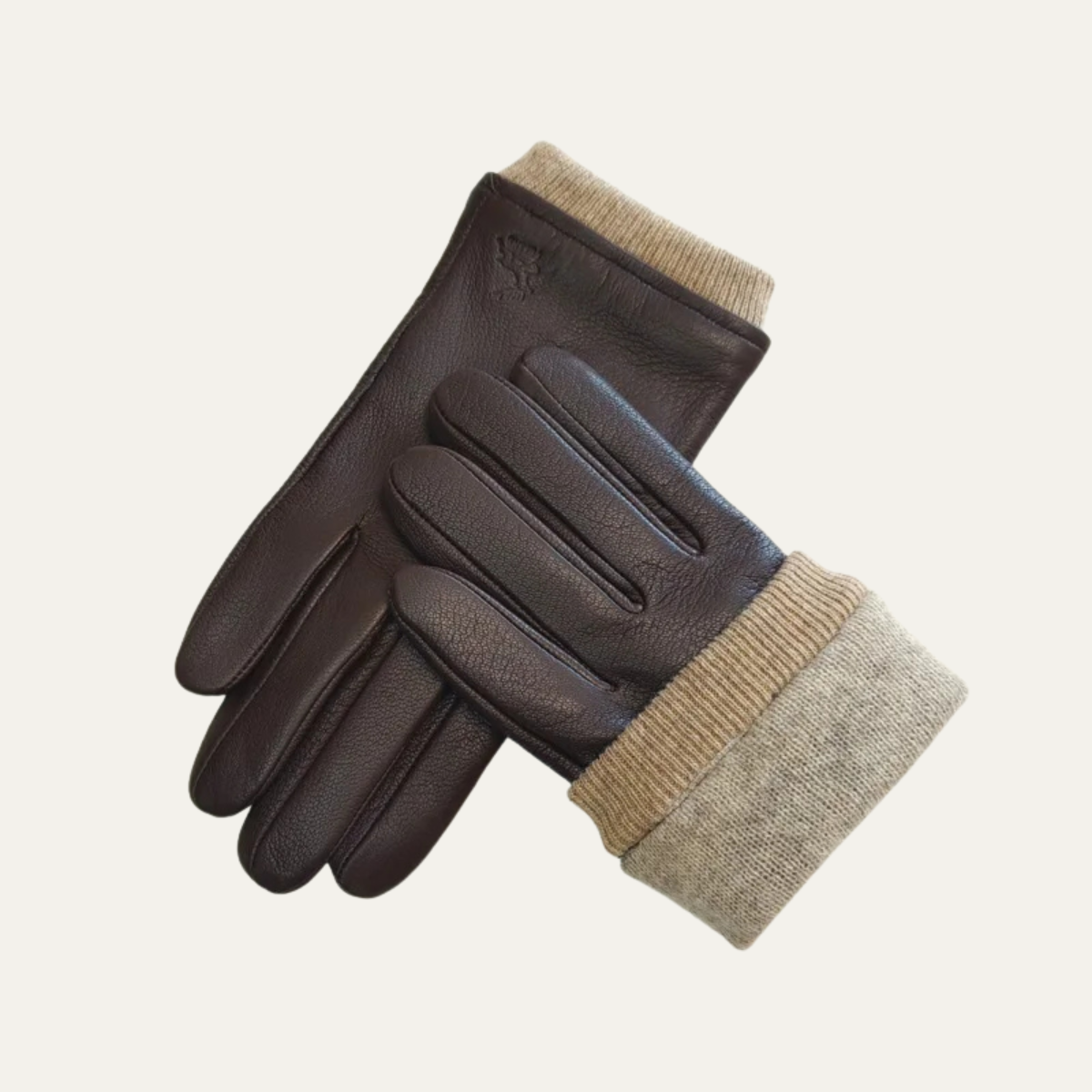 Insulated Men's Leather Winter Driving Gloves