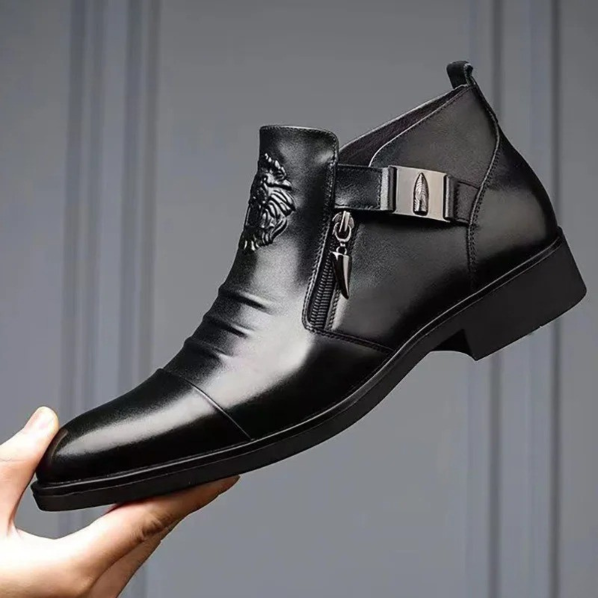 Luxury Men's Leather Pointed Toe Boots