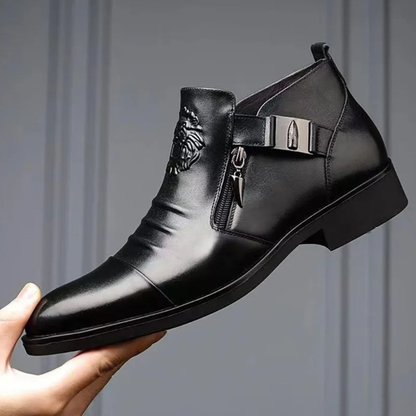 Luxury Men's Leather Pointed Toe Boots