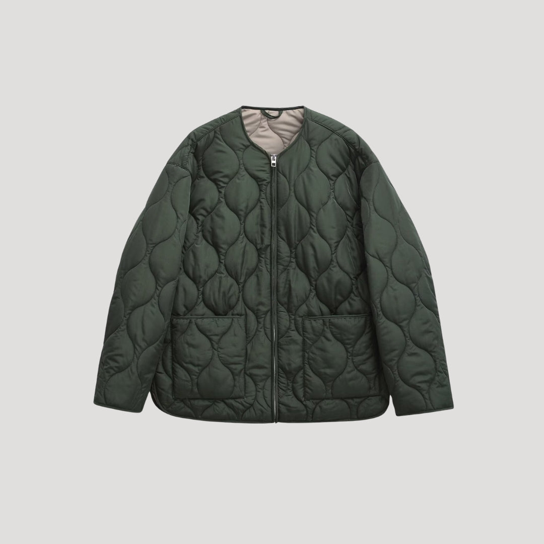 Ladies' Puffer Quilted Zipperless Vest Jacket